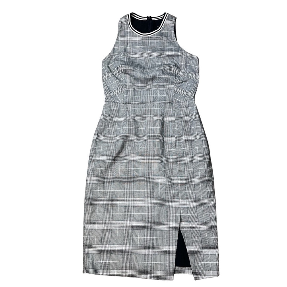Banana Republic Womens Lined Plaid Business Slit Dress Size 2